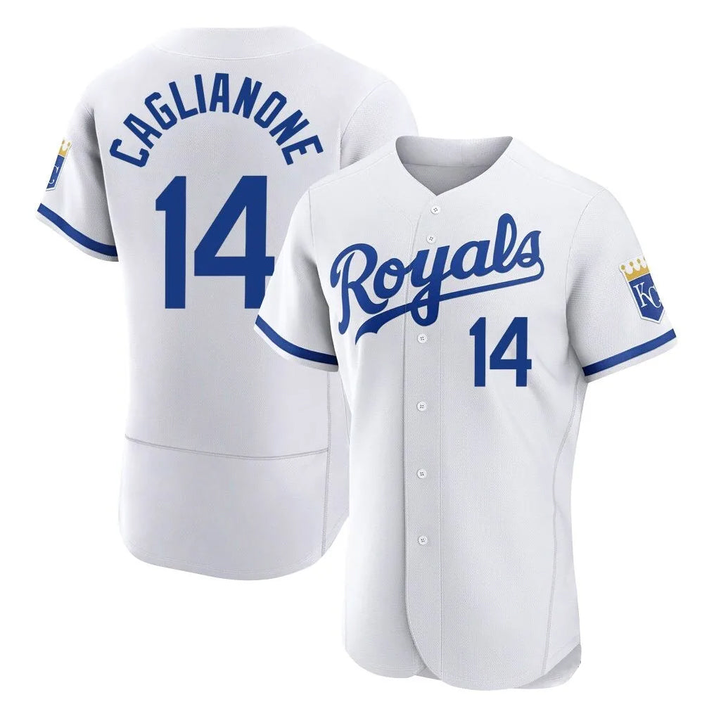Kooe KC.Royals #14 Jac Caglianone Player White Limited Elite Home Game Stitched Jerseys