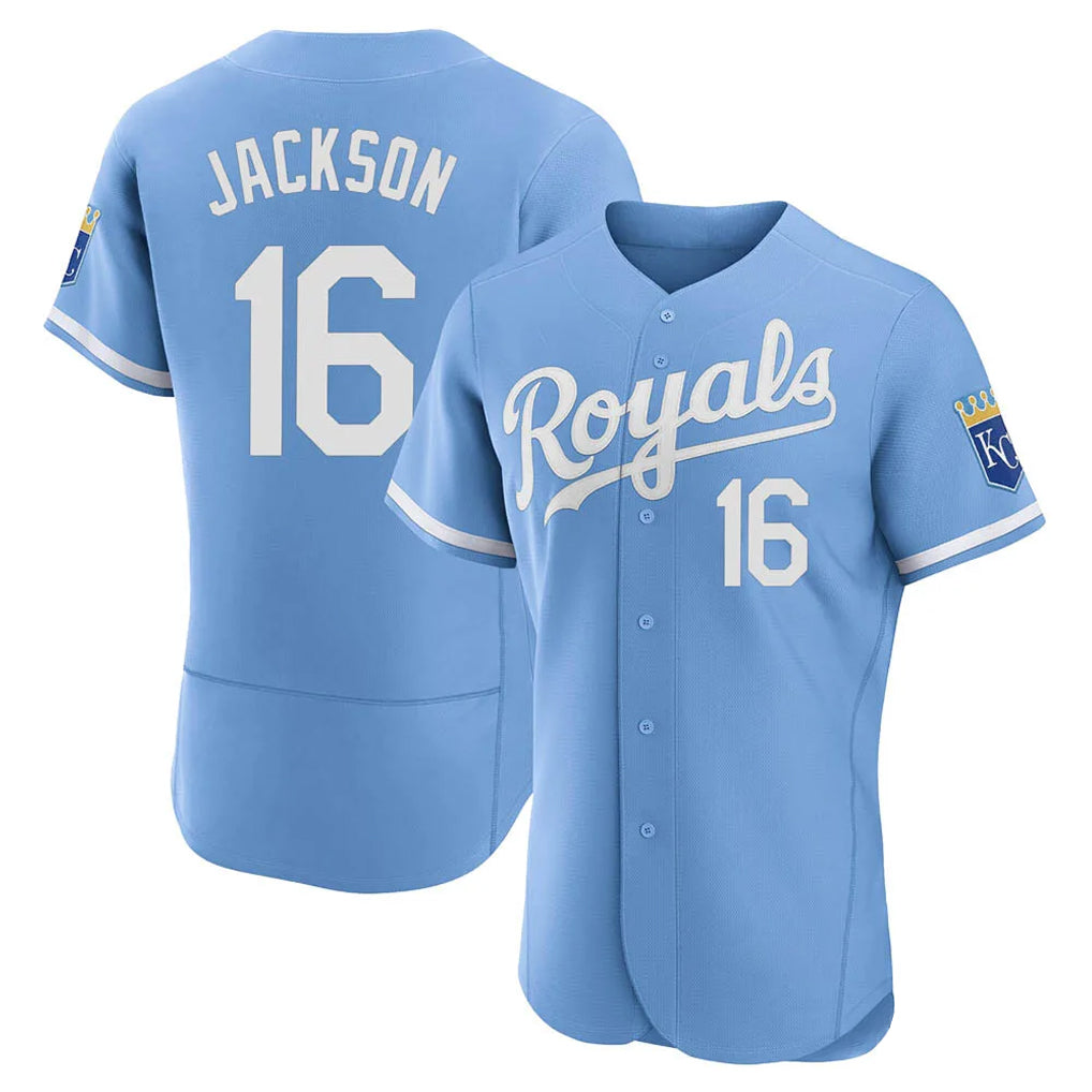 Kooe KC.Royals #16 Bo Jackson Player Light Blue Alt Limited Elite Home Stitched Jerseys
