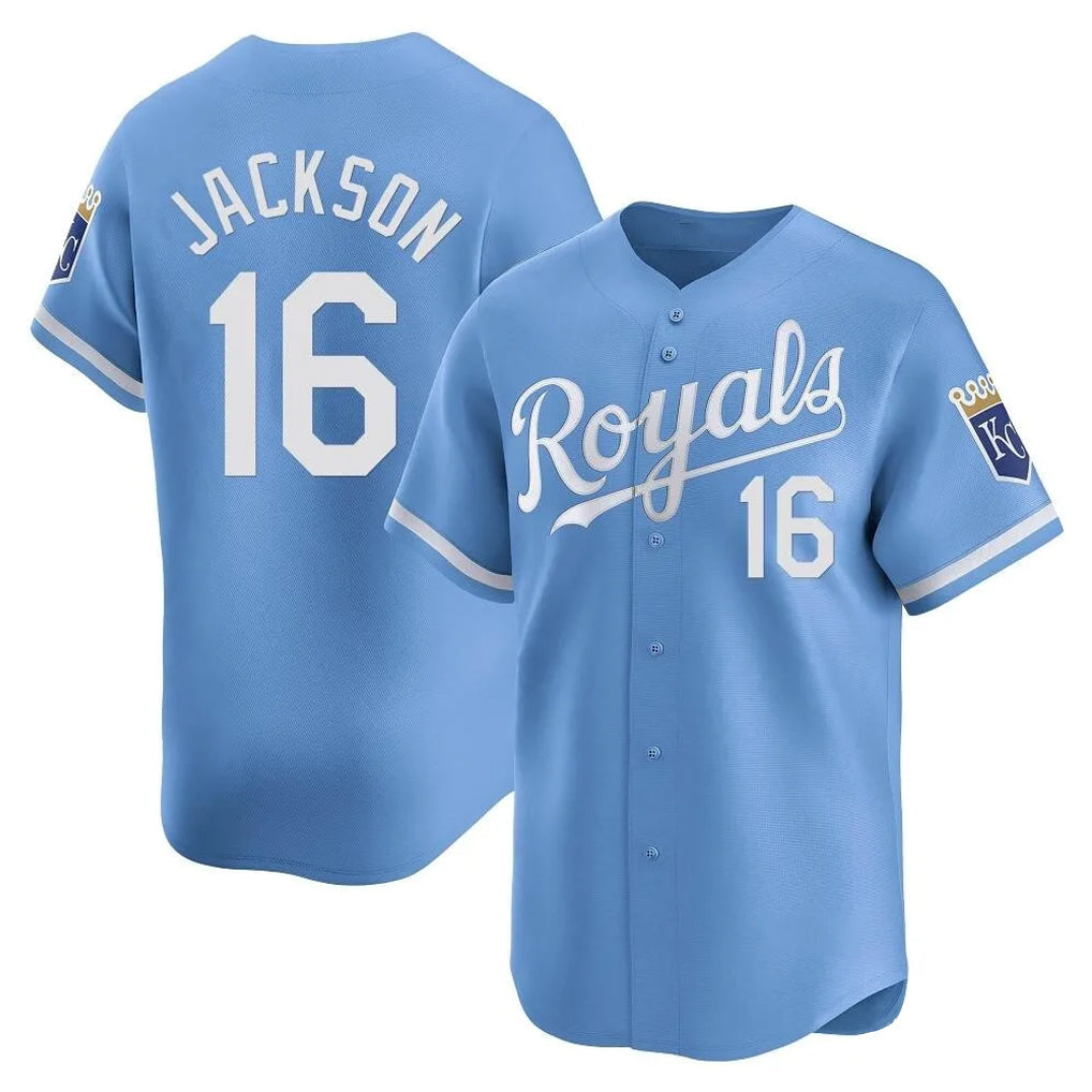 Kooe KC.Royals #16 Bo Jackson Player Light Blue Alt Limited Home Stitched Jerseys