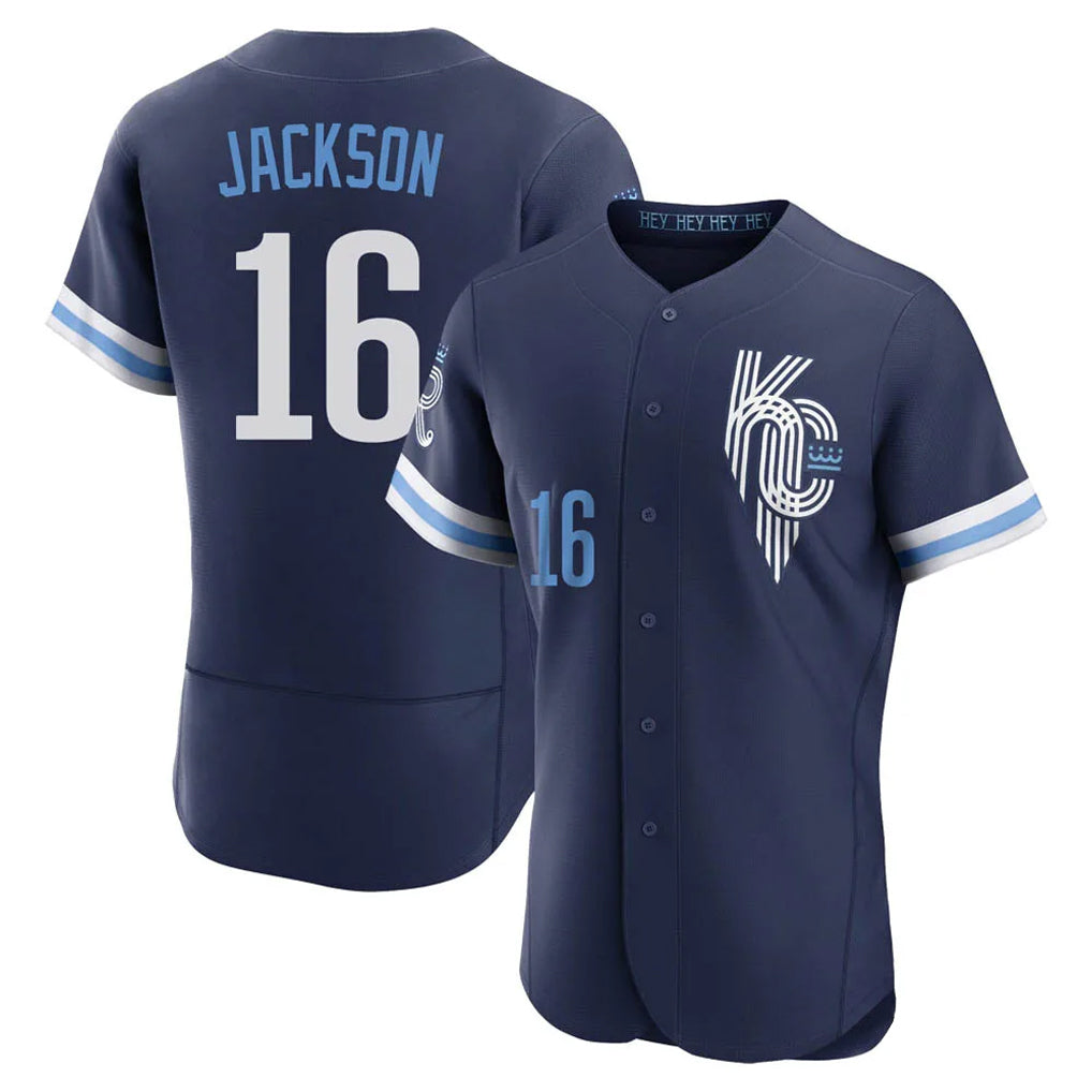 Kooe KC.Royals #16 Bo Jackson Player Navy City Connect Limited Elite Home Stitched Jerseys