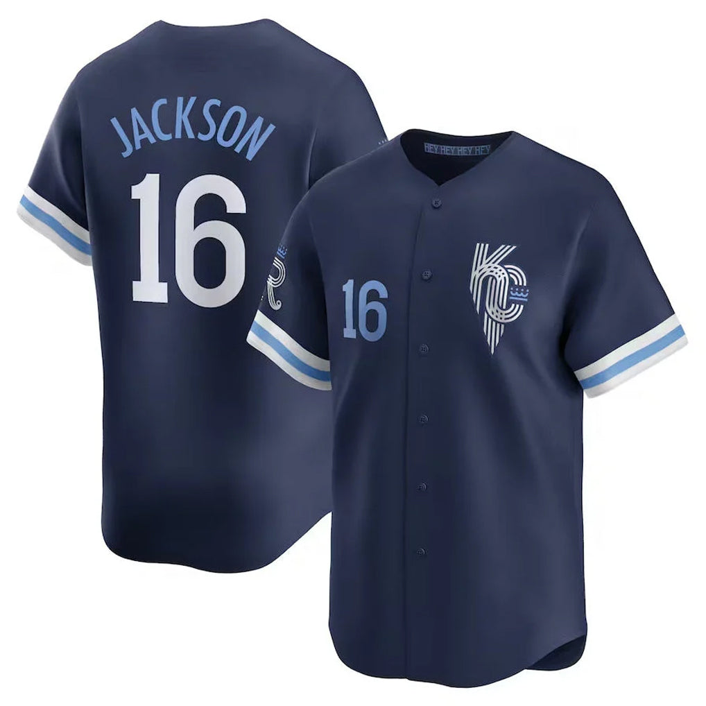 Kooe KC.Royals #16 Bo Jackson Player Navy City Connect Limited Home Stitched Jerseys