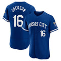 Kooe KC.Royals #16 Bo Jackson Player Royal City Connect Limited Elite Home Game Stitched Jerseys