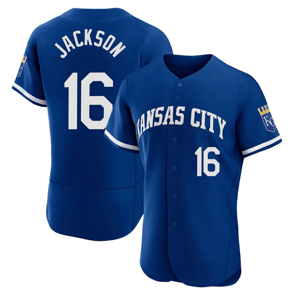 Kooe KC.Royals #16 Bo Jackson Player Royal City Connect Limited Elite Home Game Stitched Jerseys