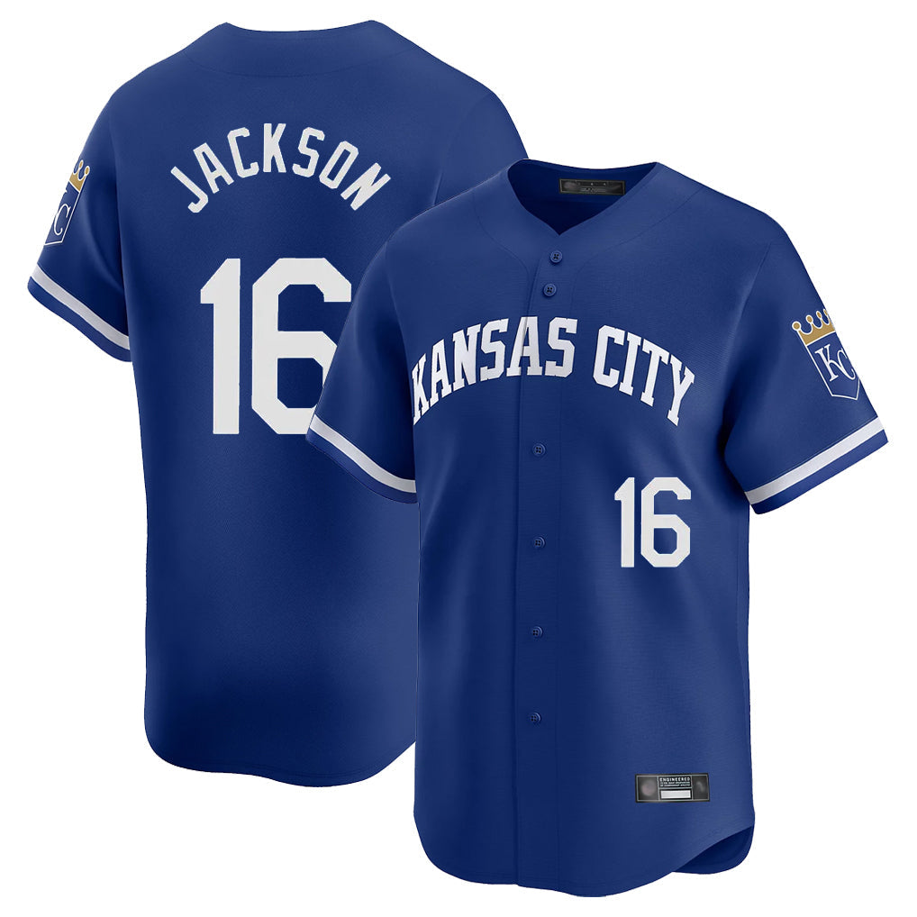 Kooe KC.Royals #16 Bo Jackson Player Royal Limited Home Stitched Jerseys