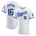 Kooe KC.Royals #16 Bo Jackson Player White Limited Elite Home Game Stitched Jerseys