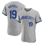 Kooe KC.Royals #19 Michael Massey Player Gray Limited Elite Home Game Stitched Jerseys