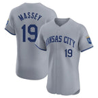 Kooe KC.Royals #19 Michael Massey Player Gray Limited Elite Home Stitched Jerseys
