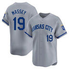 Kooe KC.Royals #19 Michael Massey Player Gray Limited Home Stitched Jerseys