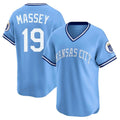 Kooe KC.Royals #19 Michael Massey Player Light Blue Limited Throwback Cooperstown Collection T-shirt Stitched Jerseys