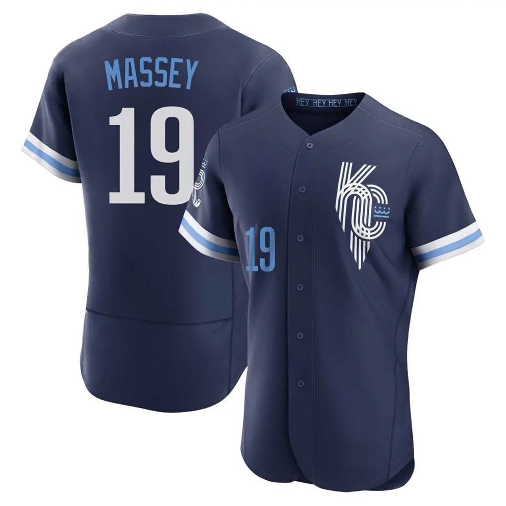 Kooe KC.Royals #19 Michael Massey Player Navy City Connect Limited Elite Home Stitched Jerseys