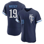 Kooe KC.Royals #19 Michael Massey Player Navy City Connect Limited Elite Home Stitched Jerseys