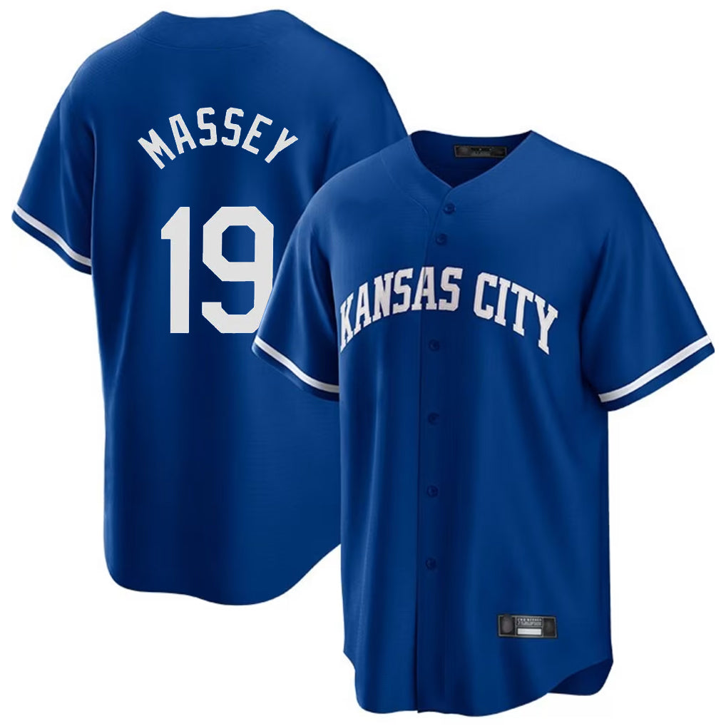 Kooe KC.Royals #19 Michael Massey Player Royal Game Home Stitched Jerseys