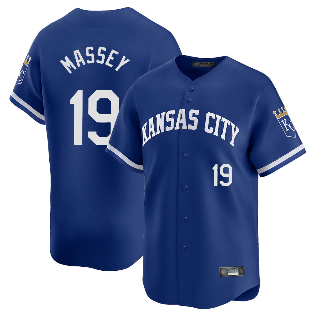 Kooe KC.Royals #19 Michael Massey Player Royal Limited Home Stitched Jerseys