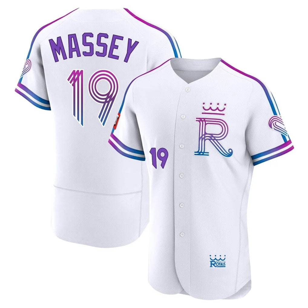 Kooe KC.Royals #19 Michael Massey Player White 2026 City Connect Limited Elite Home Stitched Jerseys