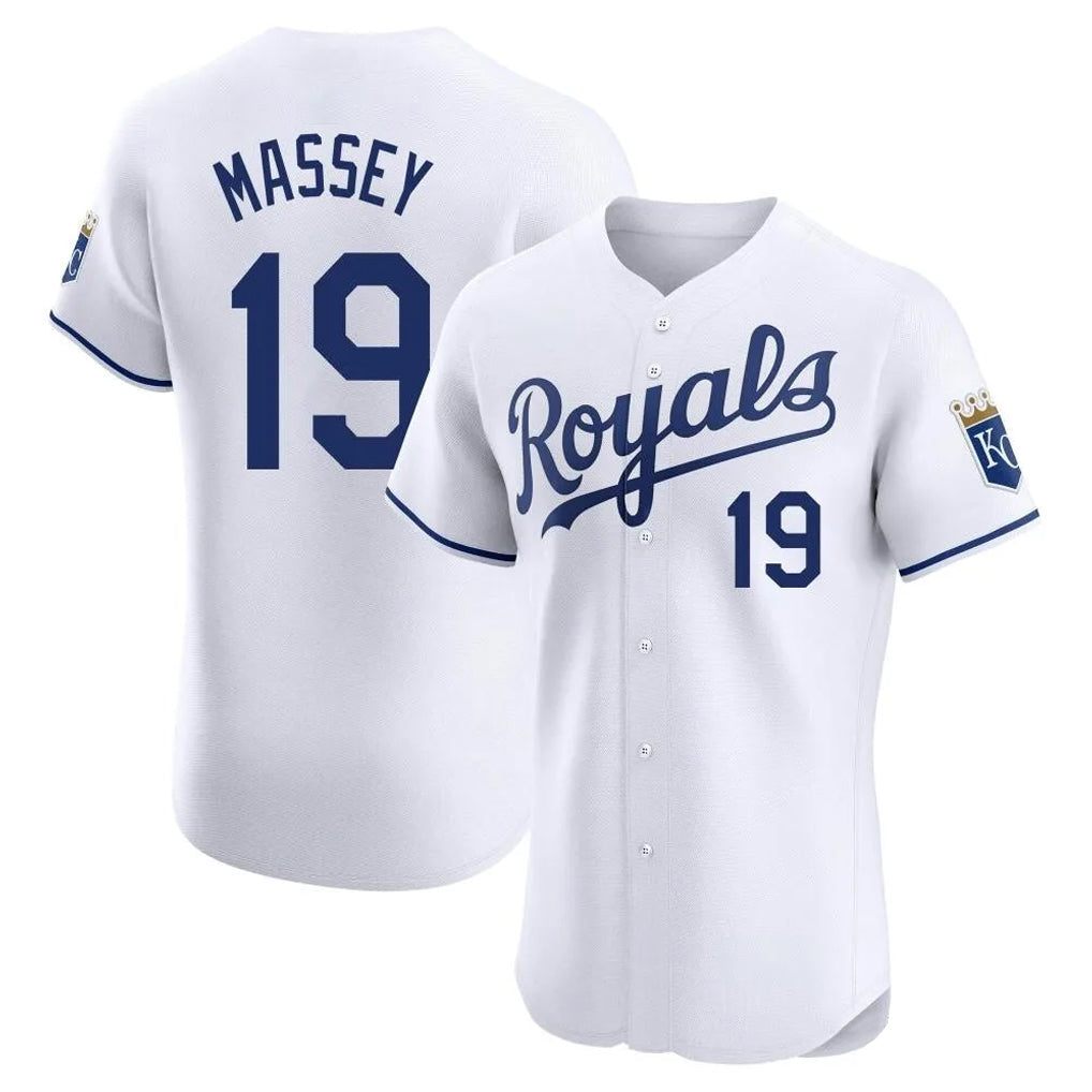Kooe KC.Royals #19 Michael Massey Player White Alt Limited Elite Home Stitched Jerseys
