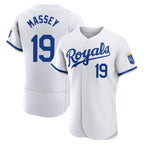 Kooe KC.Royals #19 Michael Massey Player White Limited Elite Home Game Stitched Jerseys