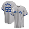 Kooe KC.Royals #55 Cole Ragans Player Gray Game Home Stitched Jerseys
