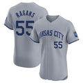Kooe KC.Royals #55 Cole Ragans Player Gray Limited Elite Home Stitched Jerseys