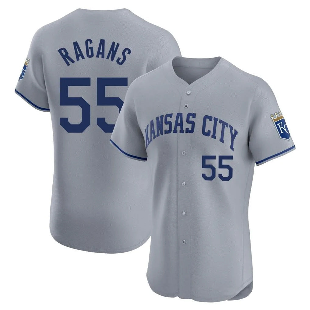 Kooe KC.Royals #55 Cole Ragans Player Gray Limited Elite Home Stitched Jerseys