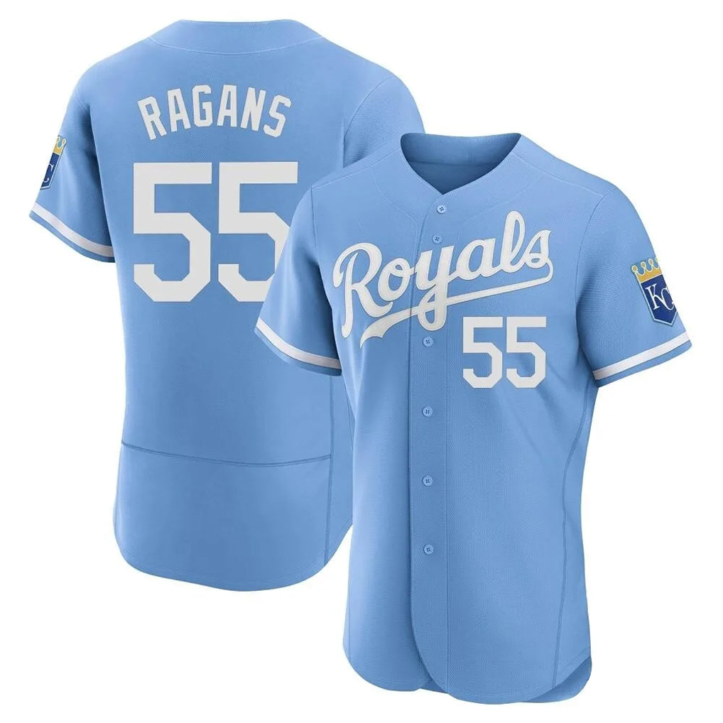 Kooe KC.Royals #55 Cole Ragans Player Light Blue Alt Limited Elite Home Stitched Jerseys