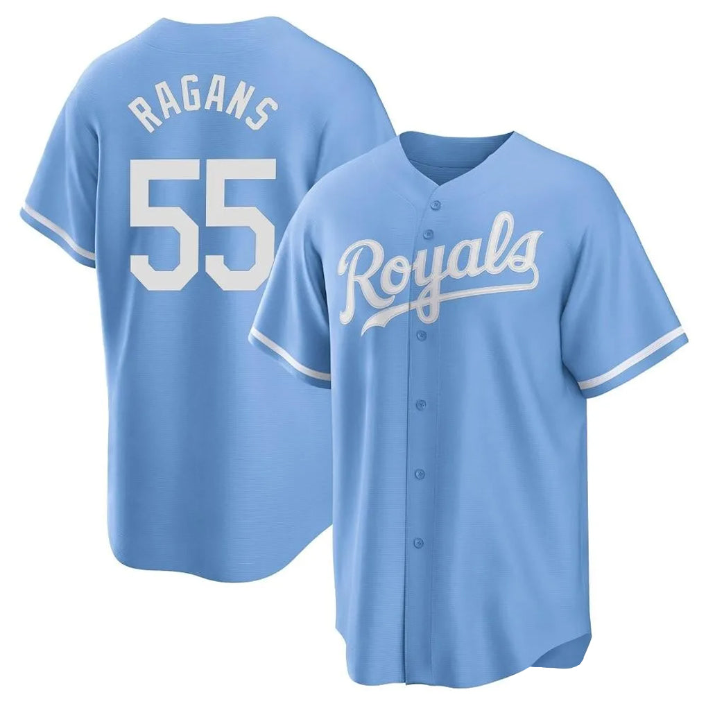 Kooe KC.Royals #55 Cole Ragans Player Light Blue Home Game Stitched Jerseys