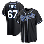 Kooe KC.Royals #67 Seth Lugo Player Black Carbon Fashion Home Game Stitched Jerseys