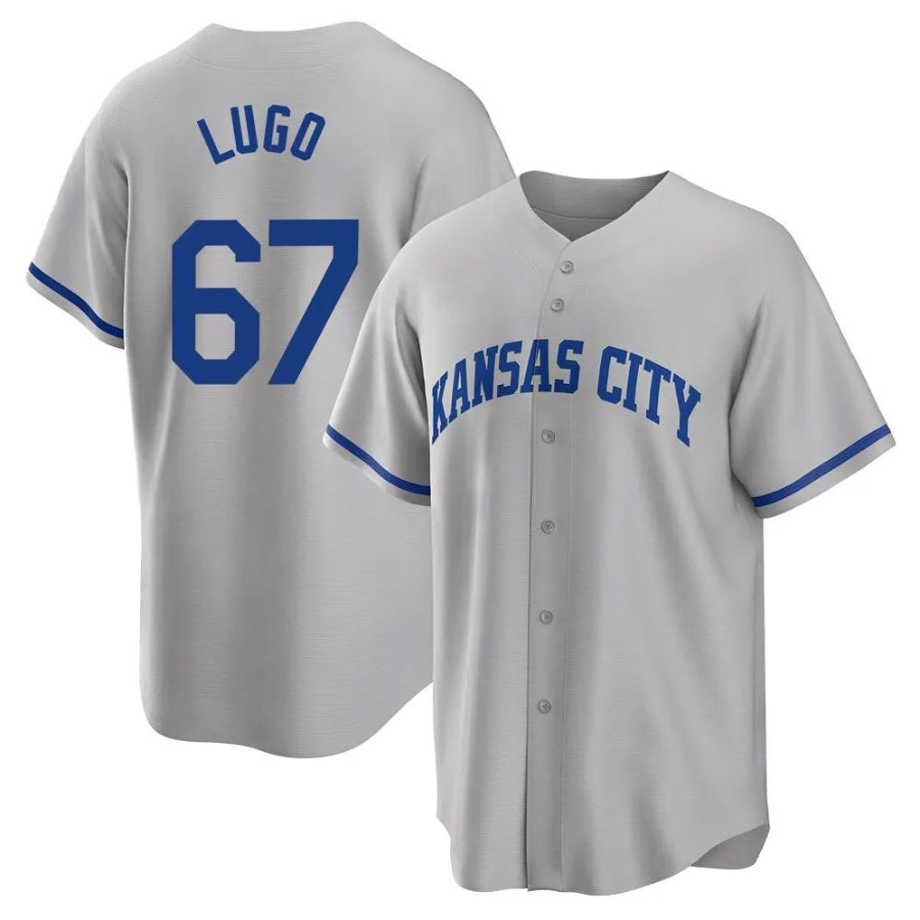 Kooe KC.Royals #67 Seth Lugo Player Gray Game Home Stitched Jerseys