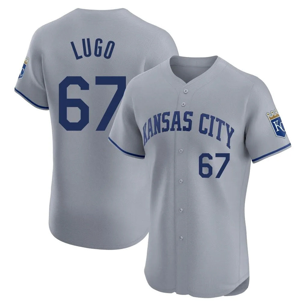Kooe KC.Royals #67 Seth Lugo Player Gray Limited Elite Home Stitched Jerseys
