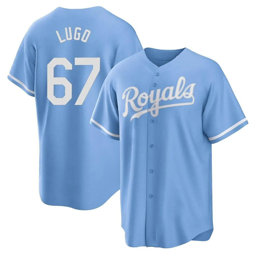 Kooe KC.Royals #67 Seth Lugo Player Light Blue Home Game Stitched Jerseys