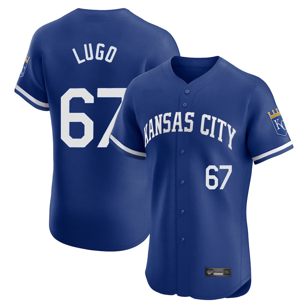 Kooe KC.Royals #67 Seth Lugo Player Royal Limited Elite Home Game Stitched Jerseys