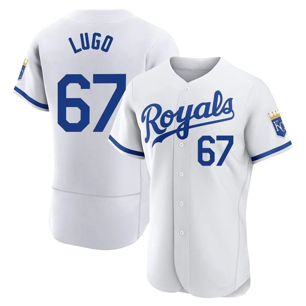 Kooe KC.Royals #67 Seth Lugo Player White Limited Elite Home Game Stitched Jerseys