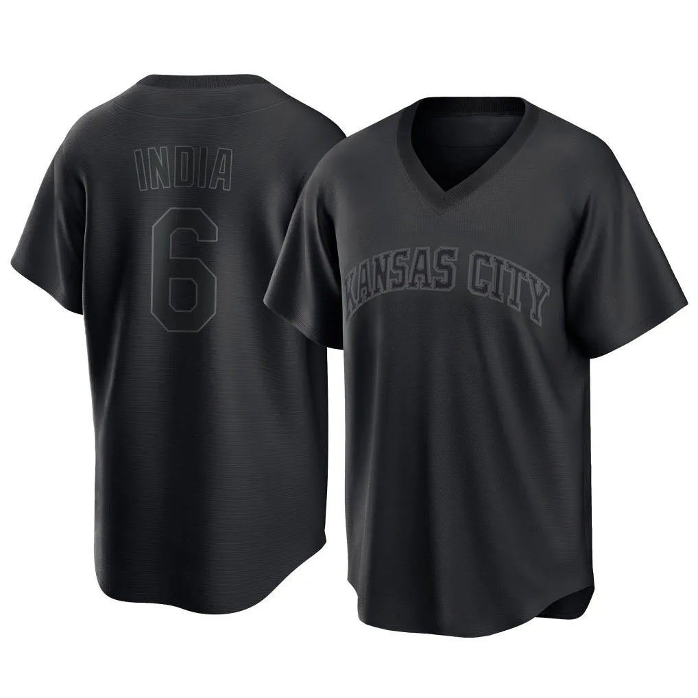 Kooe KC.Royals #6 Jonathan India Player Black Fashion Game Stitched Jerseys