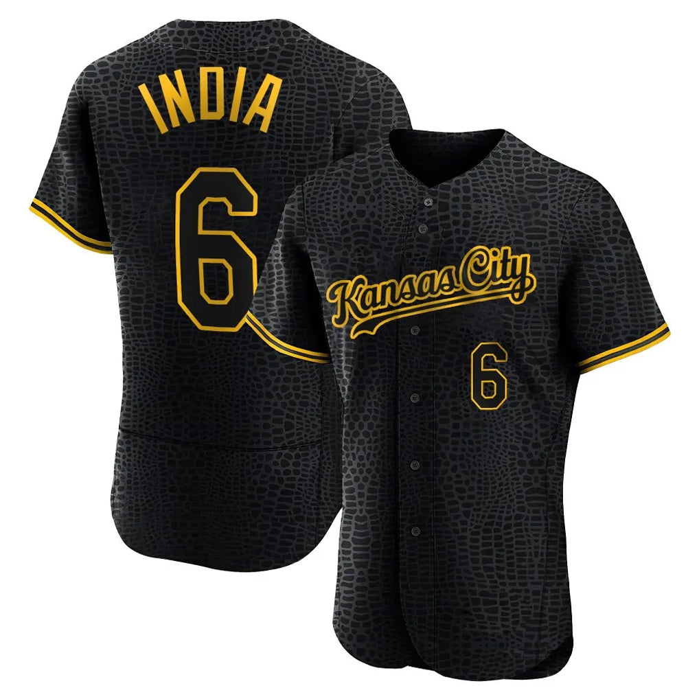Kooe KC.Royals #6 Jonathan India Player Black Snake Skin City Limited Elite Stitched Jerseys