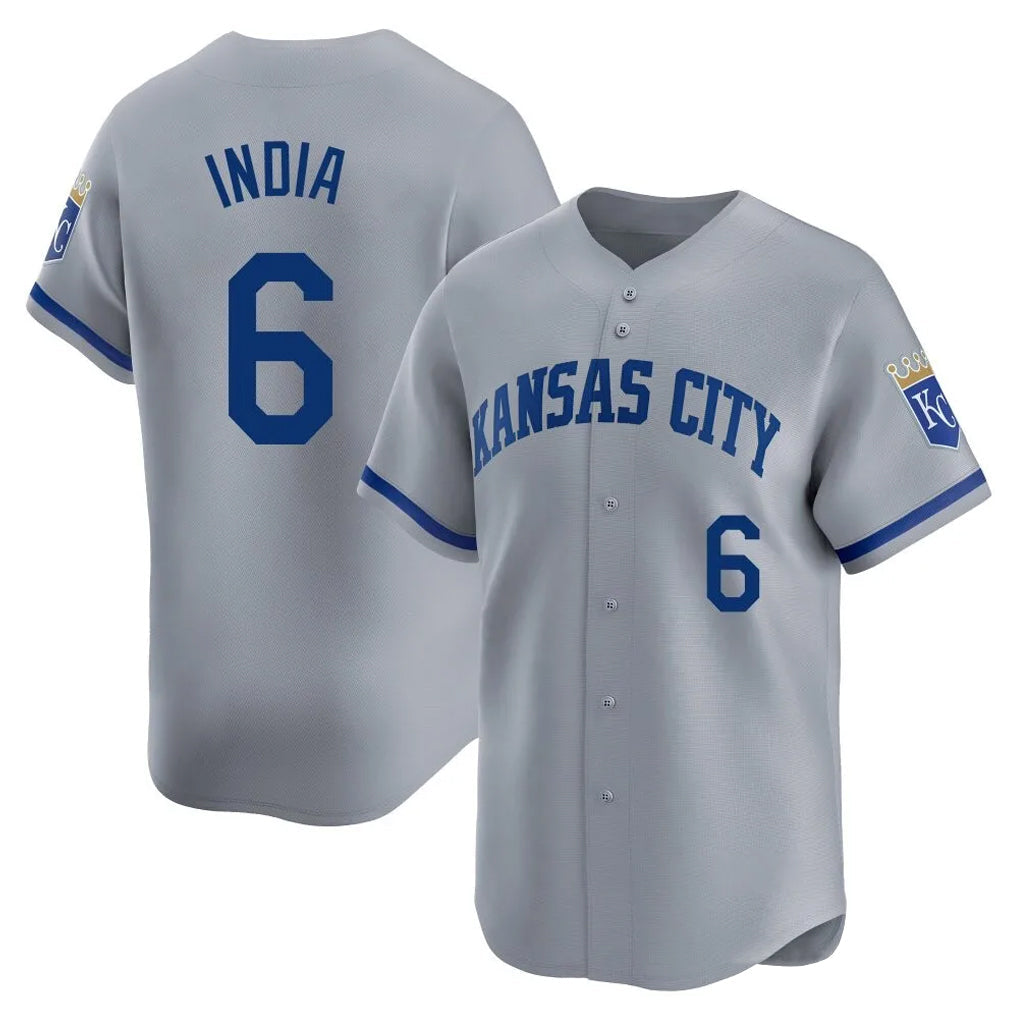 Kooe KC.Royals #6 Jonathan India Player Gray Limited Home Stitched Jerseys