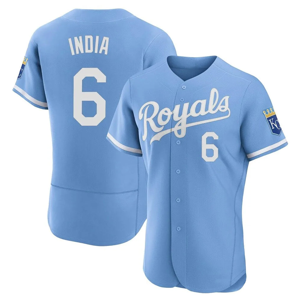 Kooe KC.Royals #6 Jonathan India Player Light Blue Alt Limited Elite Home Stitched Jerseys