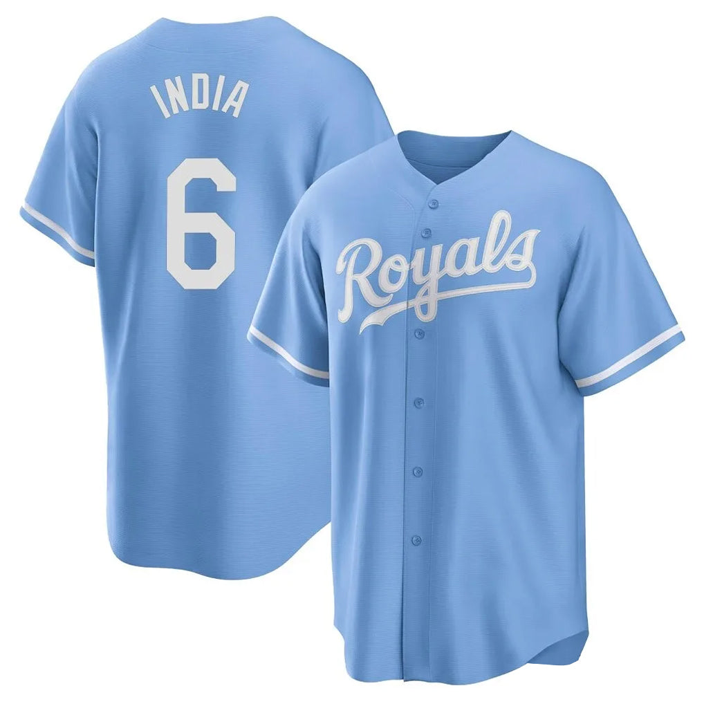 Kooe KC.Royals #6 Jonathan India Player Light Blue Home Game Stitched Jerseys