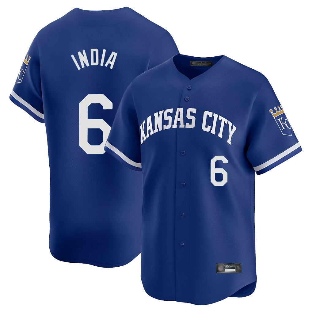 Kooe KC.Royals #6 Jonathan India Player Royal Limited Home Stitched Jerseys