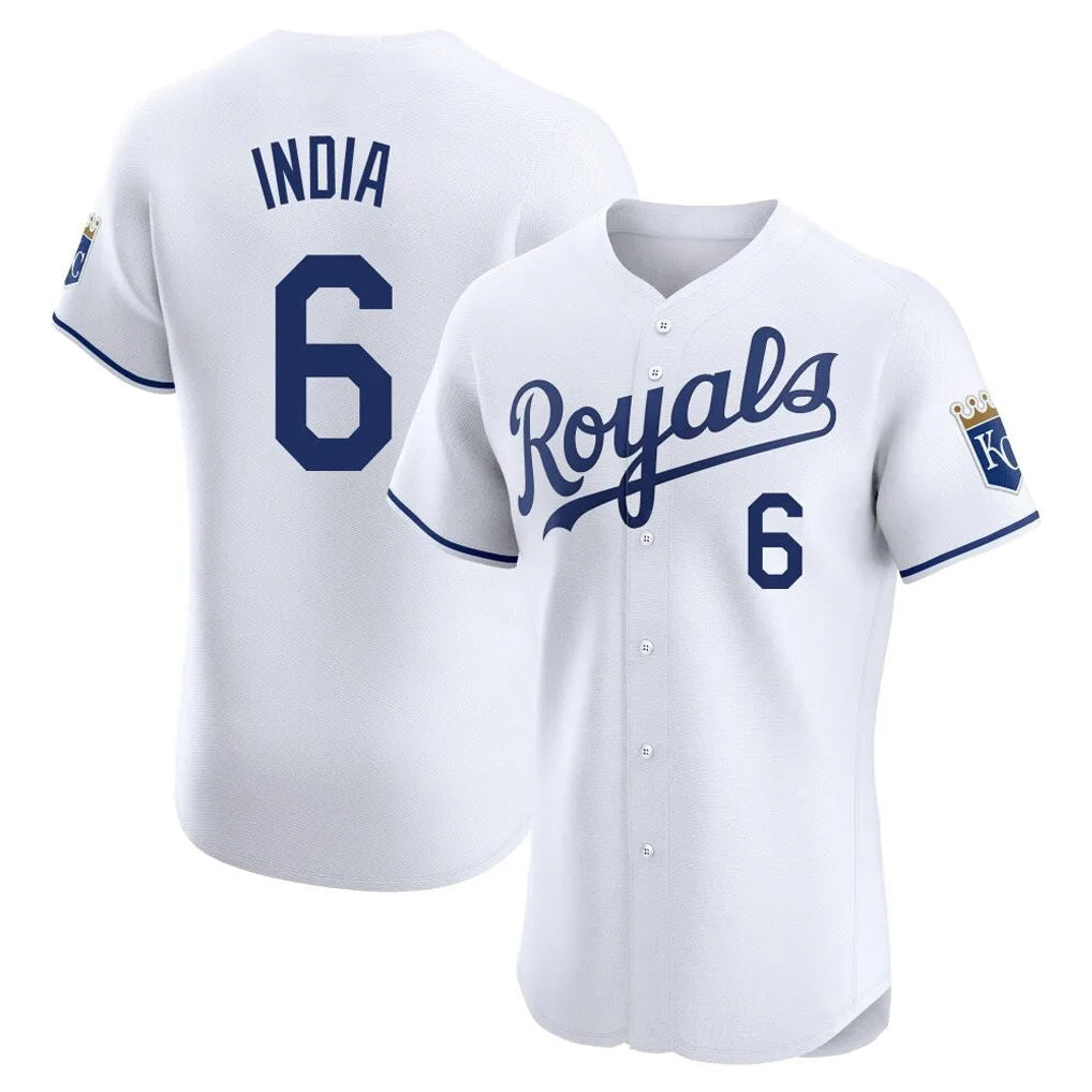Kooe KC.Royals #6 Jonathan India Player White Alt Limited Elite Home Stitched Jerseys
