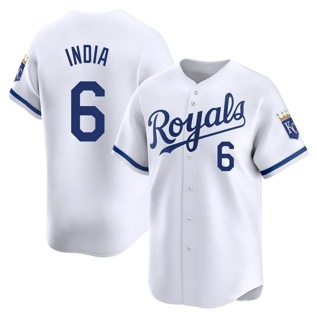 Kooe KC.Royals #6 Jonathan India Player White Alt Limited Home Stitched Jerseys