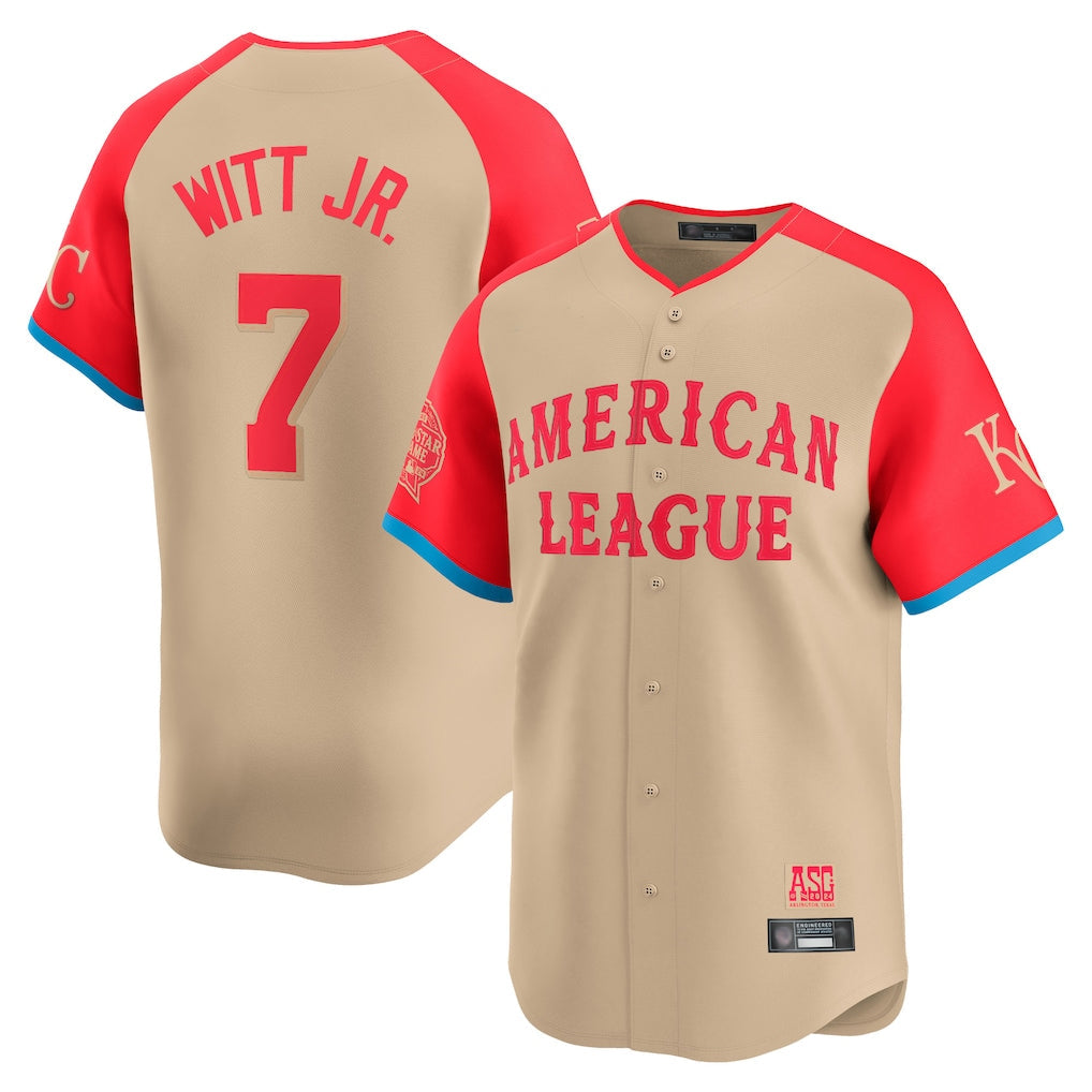 Kooe KC.Royals #7 Bobby Witt Jr. Player Cream American League All-Star Game Limited Home Stitched Jerseys