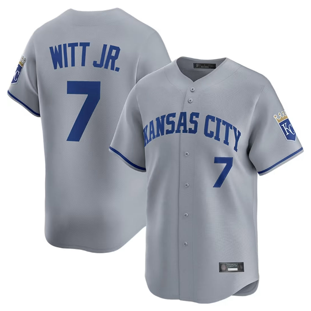 Kooe KC.Royals #7 Bobby Witt Jr. Player Gray Limited Home Stitched Jerseys
