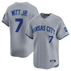 Kooe KC.Royals #7 Bobby Witt Jr. Player Gray Limited Home Stitched Jerseys