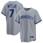Kooe KC.Royals #7 Bobby Witt Jr. Player Grey Road Game Home Stitched Jerseys