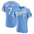 Kooe KC.Royals #7 Bobby Witt Jr. Player Light Blue Alt Limited Elite Home Stitched Jerseys