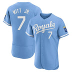 Kooe KC.Royals #7 Bobby Witt Jr. Player Light Blue Alt Limited Elite Home Stitched Jerseys