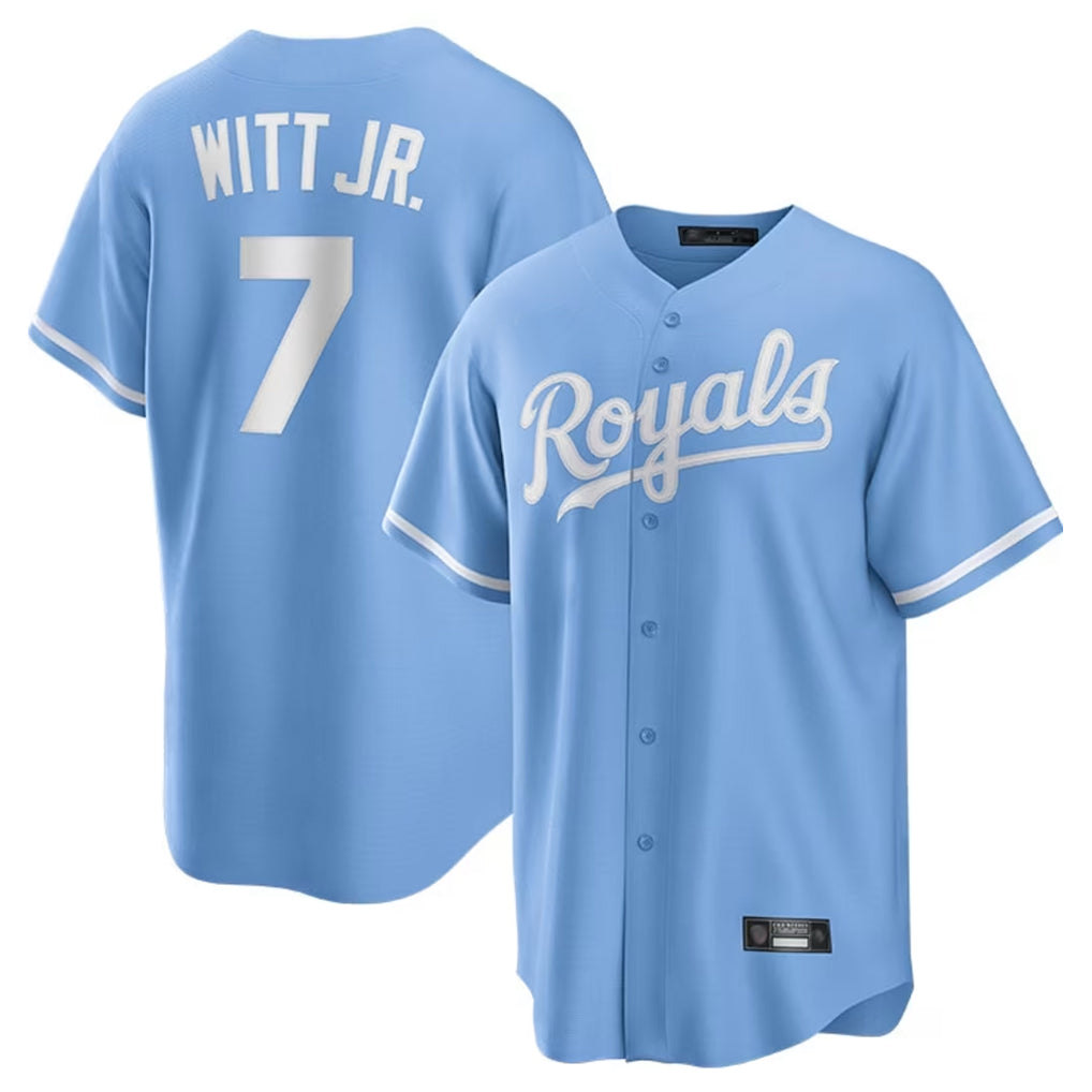 Kooe KC.Royals #7 Bobby Witt Jr. Player Light Blue Home Game Stitched Jerseys