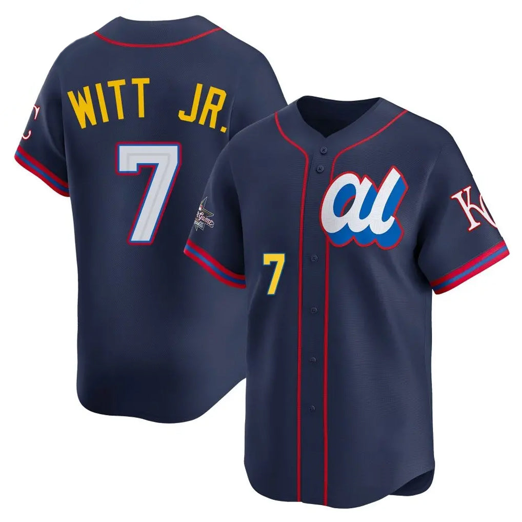 Kooe KC.Royals #7 Bobby Witt Jr. Player Navy Limited American League All-Star Edition Stitched Jerseys