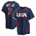 Kooe KC.Royals #7 Bobby Witt Jr. Player Navy USA 2026 World Classic Game Stitched Jerseys