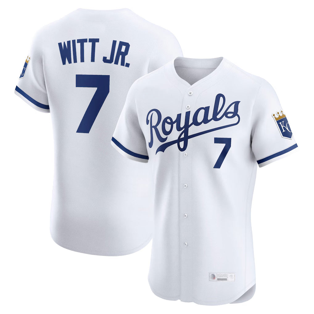 Kooe KC.Royals #7 Bobby Witt Jr. Player White Alt Limited Elite Home Stitched Jerseys