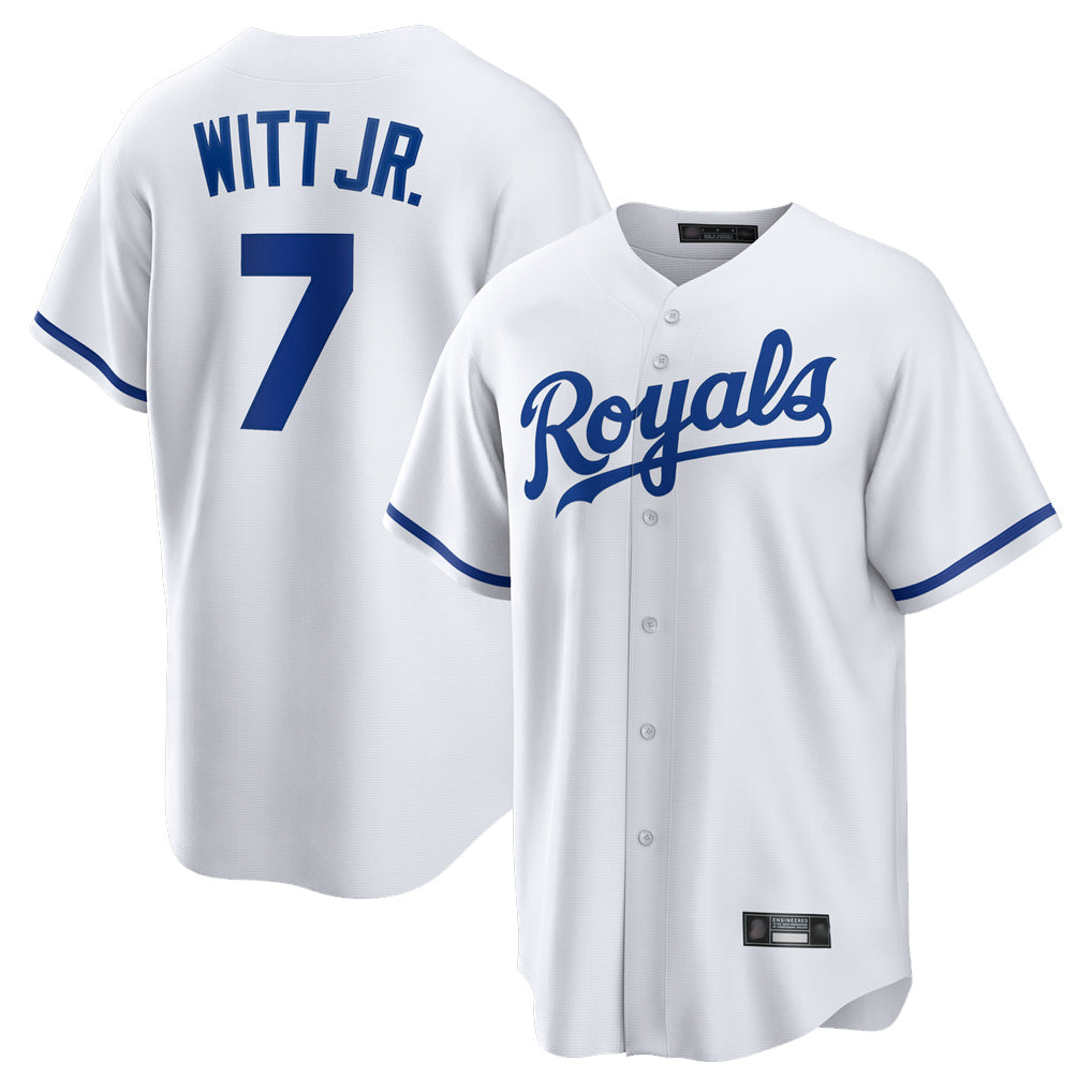 Kooe KC.Royals #7 Bobby Witt Jr. Player White Home Game Stitched Jerseys